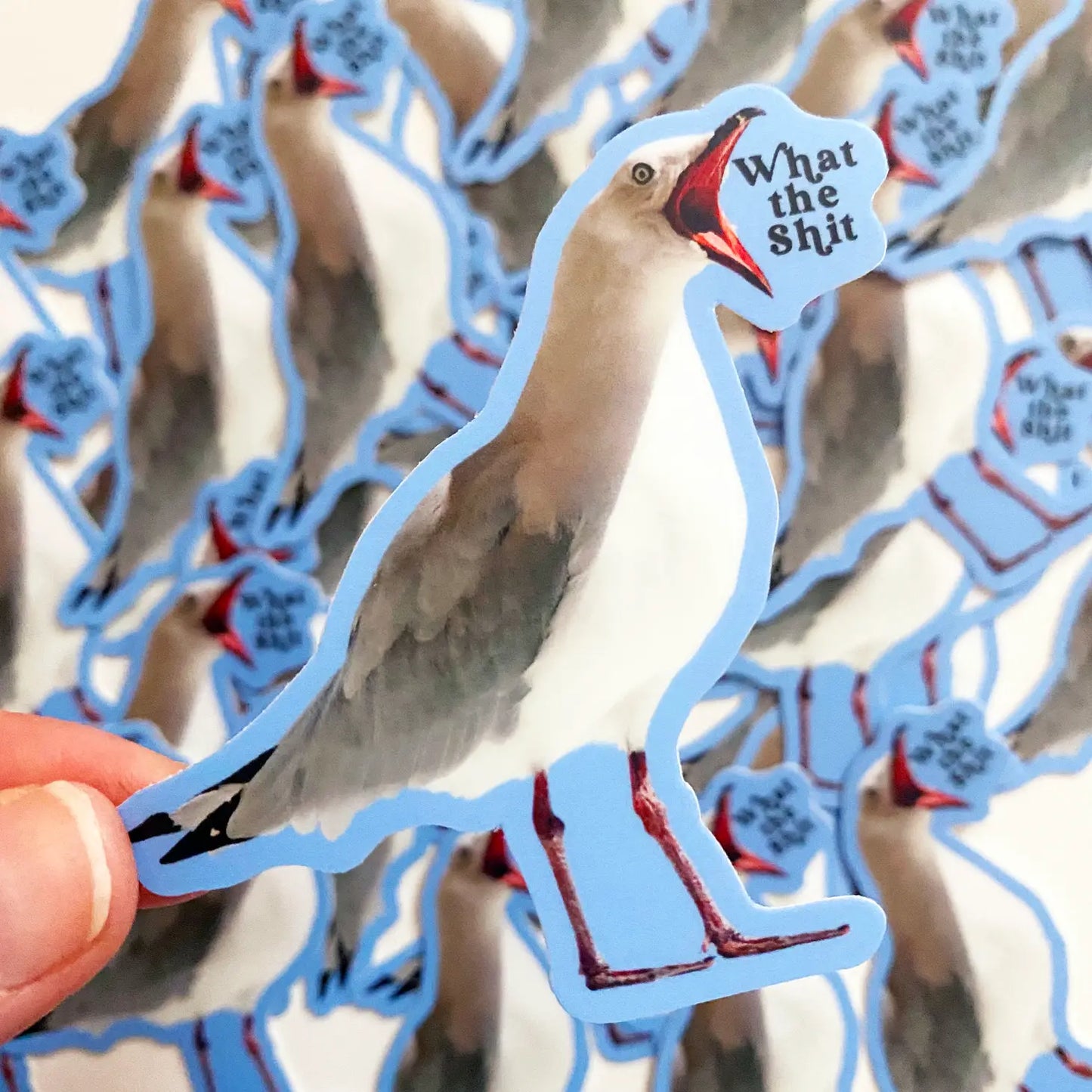 What the Shit Bird Vinyl Sticker