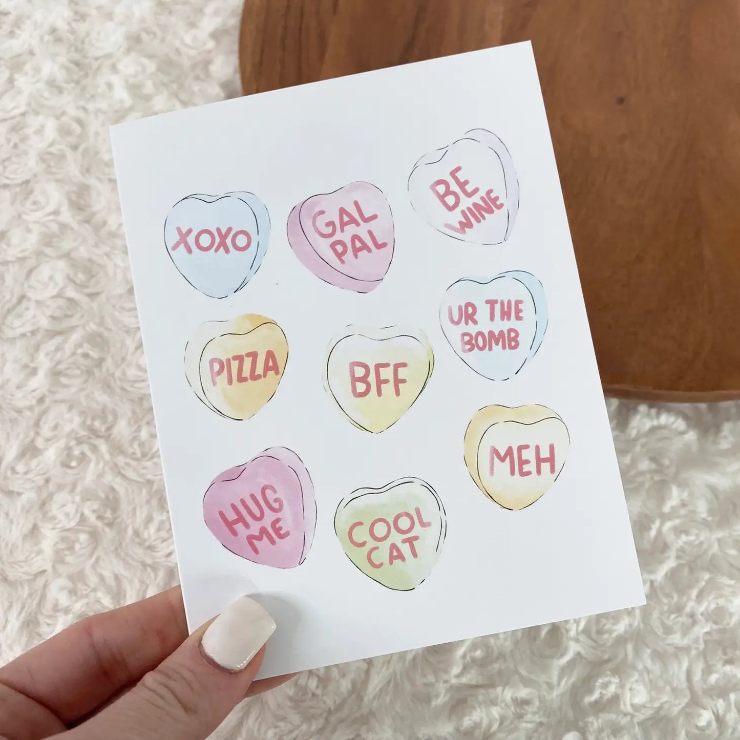Galentine's Day Candy Hearts Card
