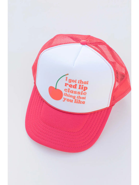 "Red Lip Classic" Mesh Trucker Hat