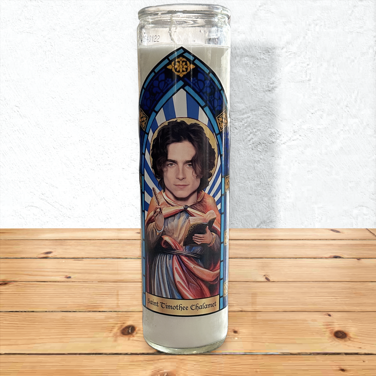 Timothee Chalamet Parody Illustration Saint Candle