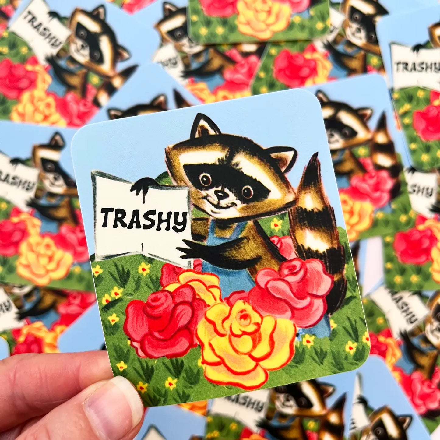 Trashy Racoon Vinyl Sticker