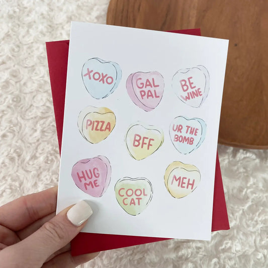 Galentine's Day Candy Hearts Card