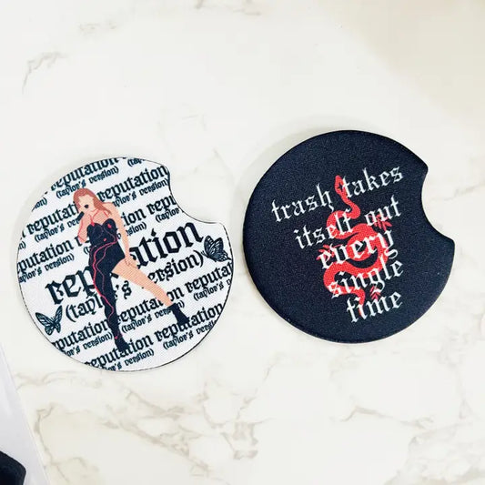 Taylor Swift Inspired Car Coasters Reputation