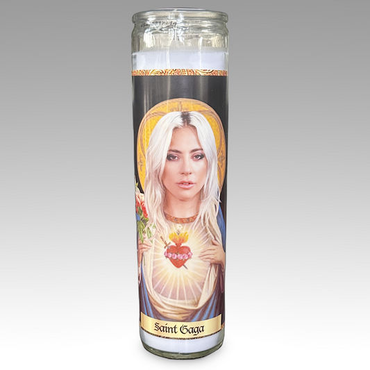 Lady Gaga Parody Illustration Saint Candle