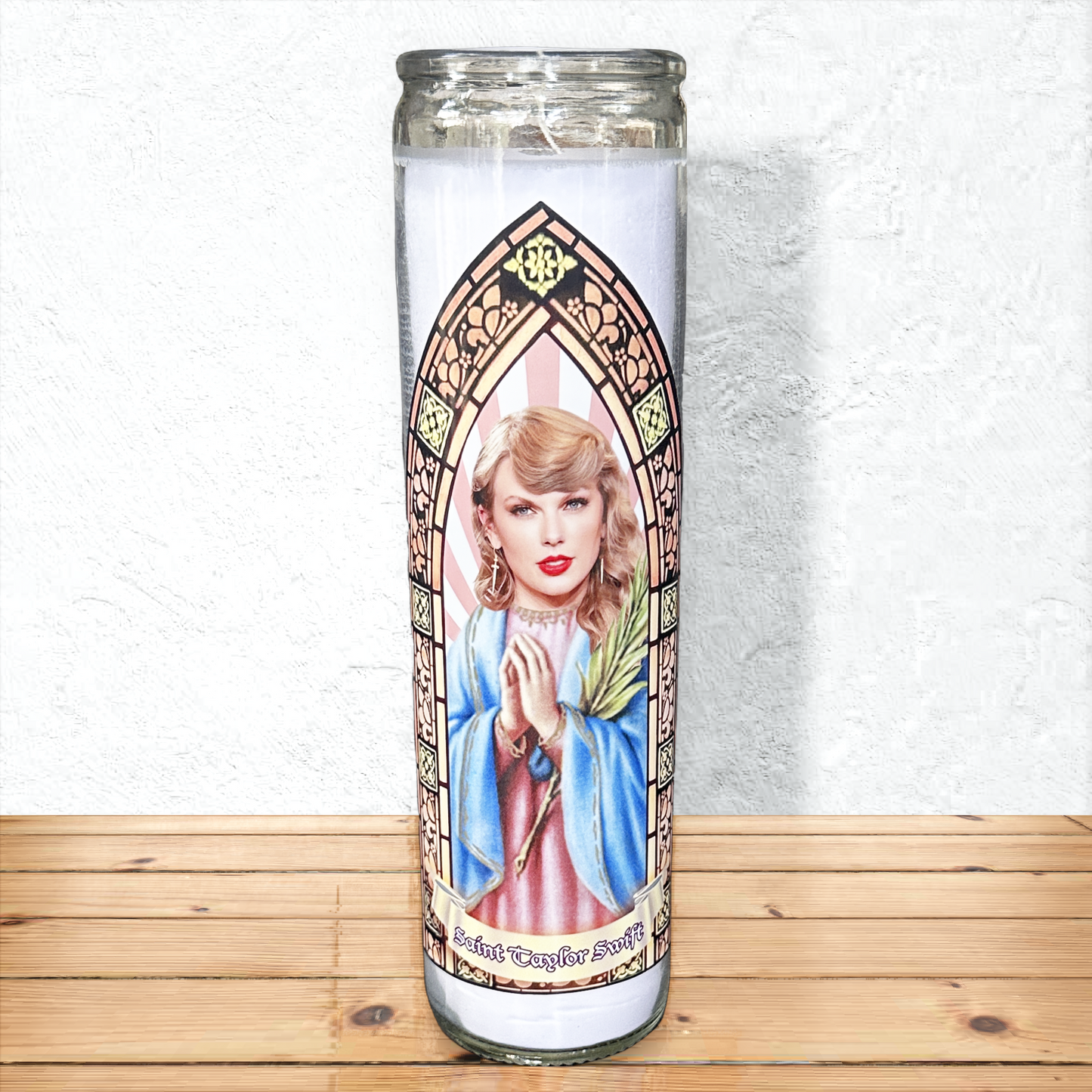 Taylor Swift Gold Parody Illustration Saint Candle