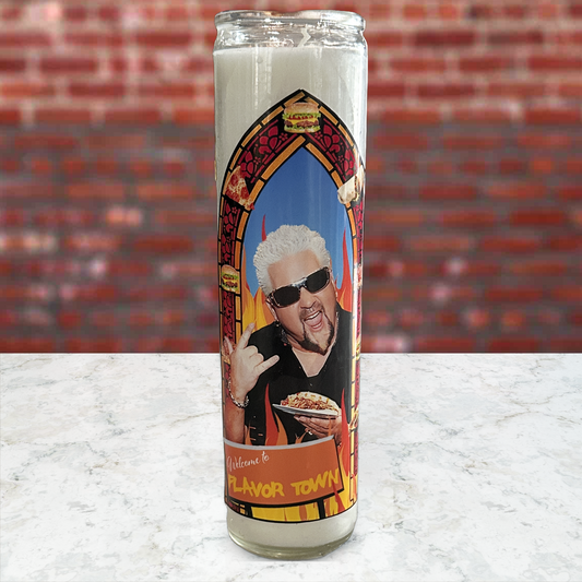 Guy Fieri Saints Candle