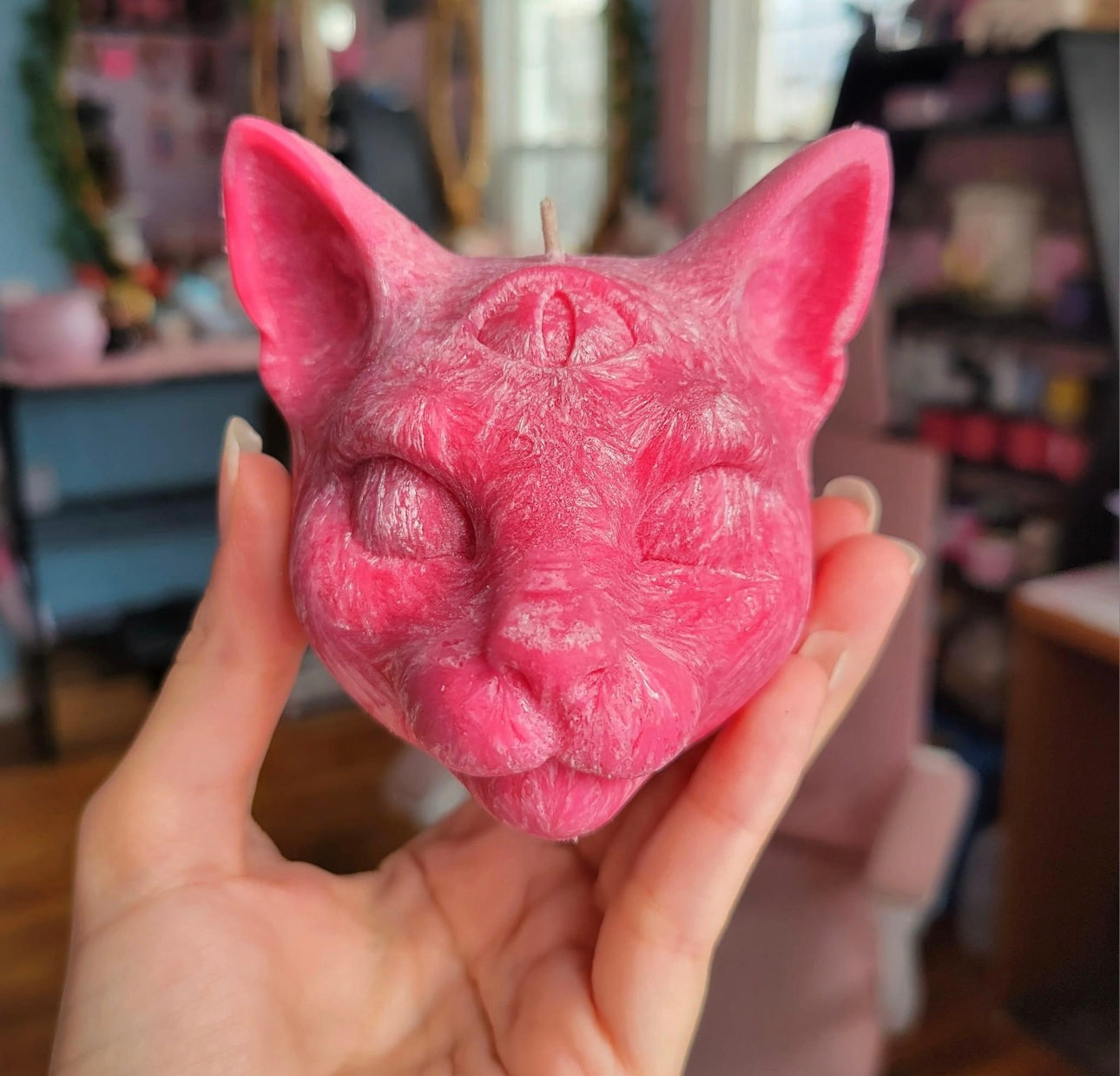 Mystical Cat Hand Poured Candle