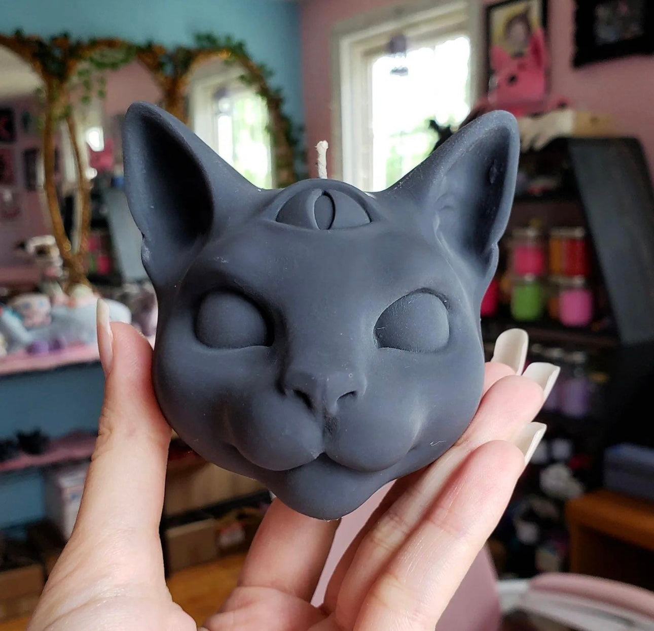 Mystical Cat Hand Poured Candle