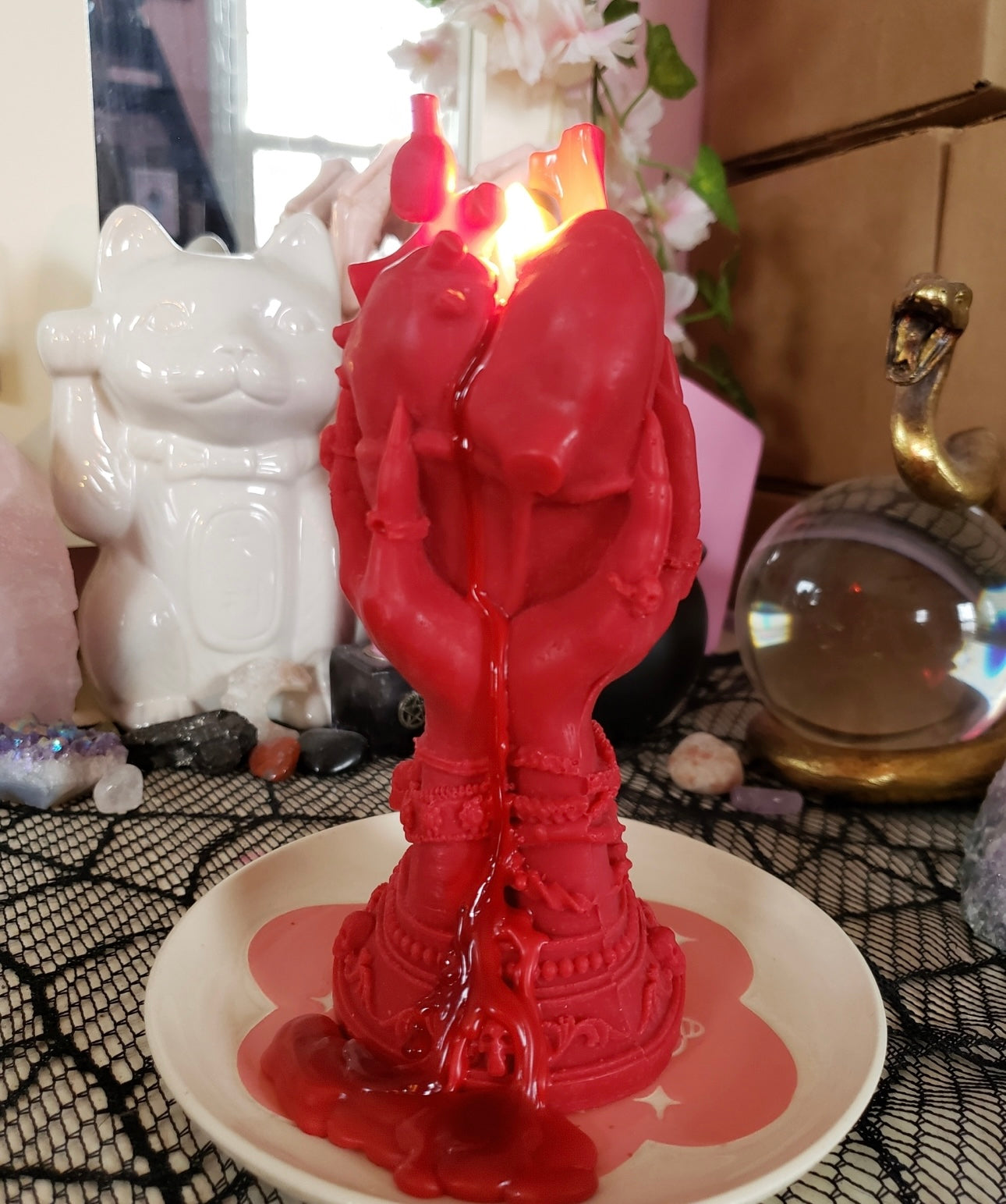 Human Heart Hand Poured Candle