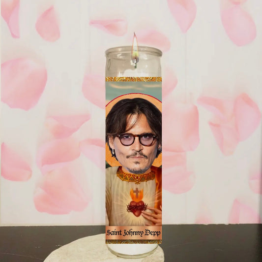 Johnny Depp  Parody Illustration Saint Candle