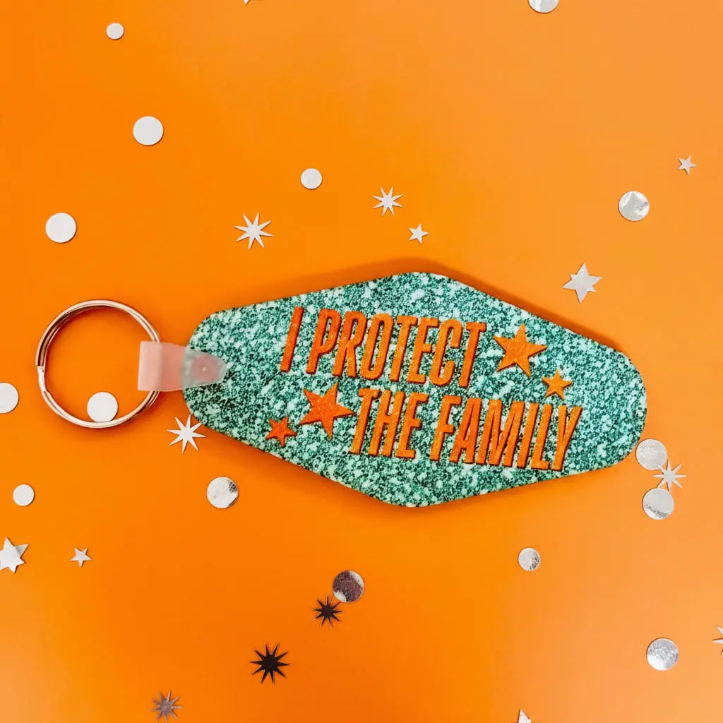 I Protect the Family Motel Style Keychain