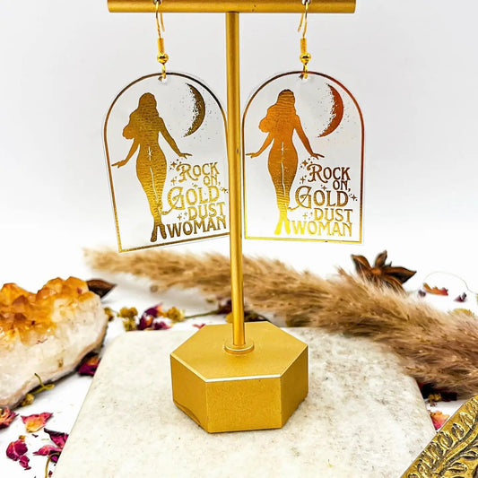 Stevie Nicks Gold Dust Woman Earrings