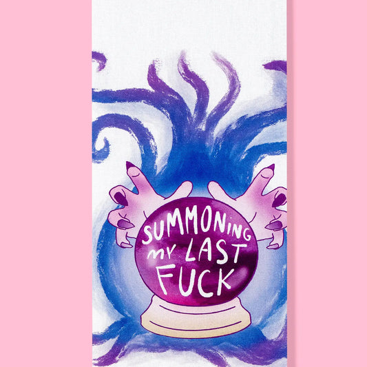 Summoning My Last Fuck Dishtowel Kitchen Towel |