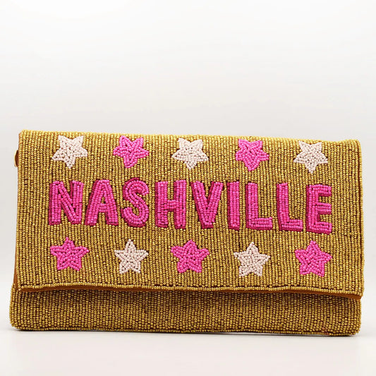 Hand-beaded Nashville Clutch