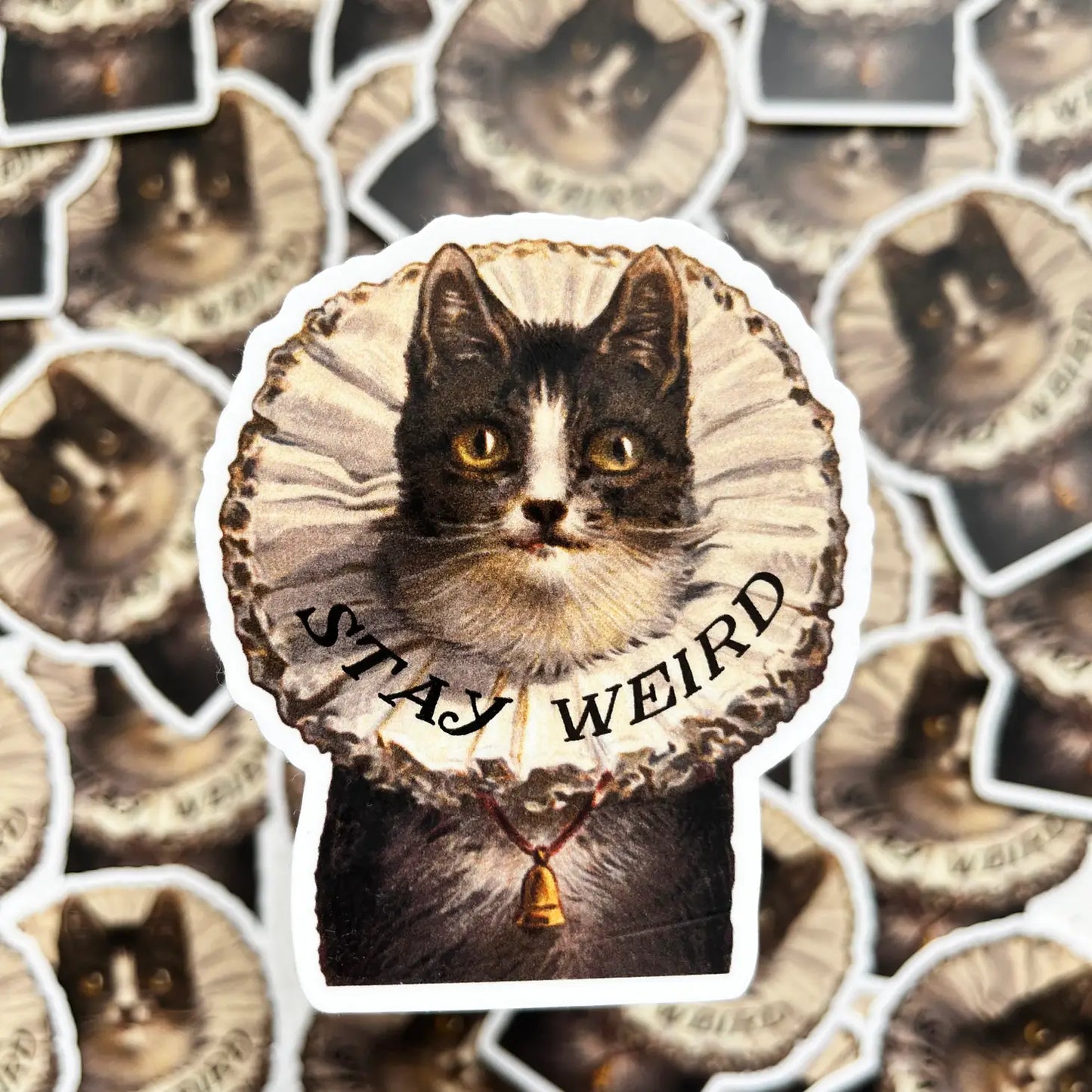 Stay Weird Vinyl Kitty Sticker