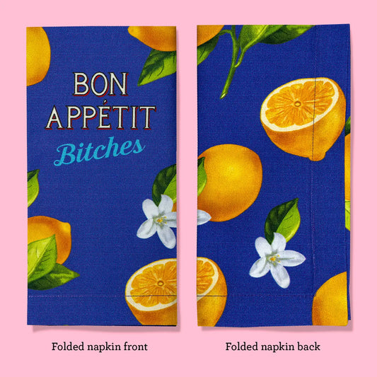 Bon Appetit Bitches Cloth Napkins-Set of 4