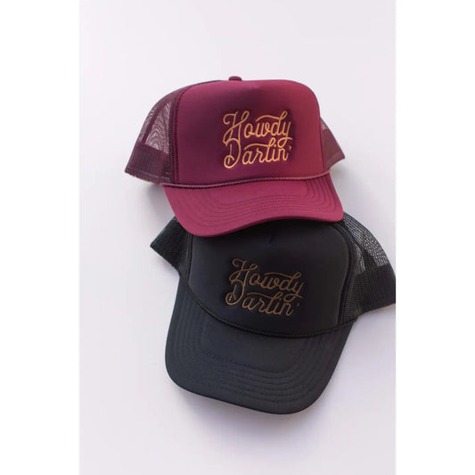 Embroidery Howdy Darling Western Trucker Hat Cap