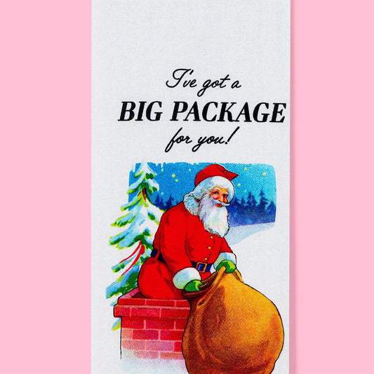 I've Got A Big Package Kitchen Towel | Santa Christmas