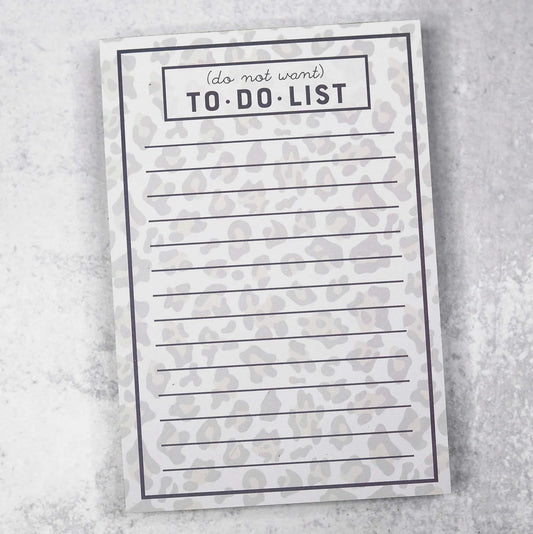 Do Not Want To Do List Notepad