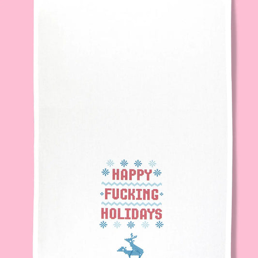 Happy F*cking Holidays Dishtowel