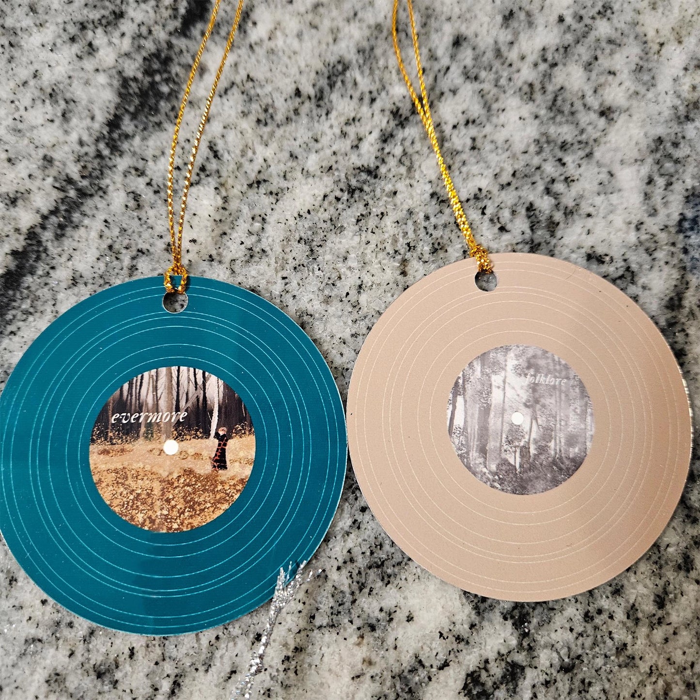 Taylor Swift Inspired "Folklore" Vinyl Record Illustrated Decoration/Ornament