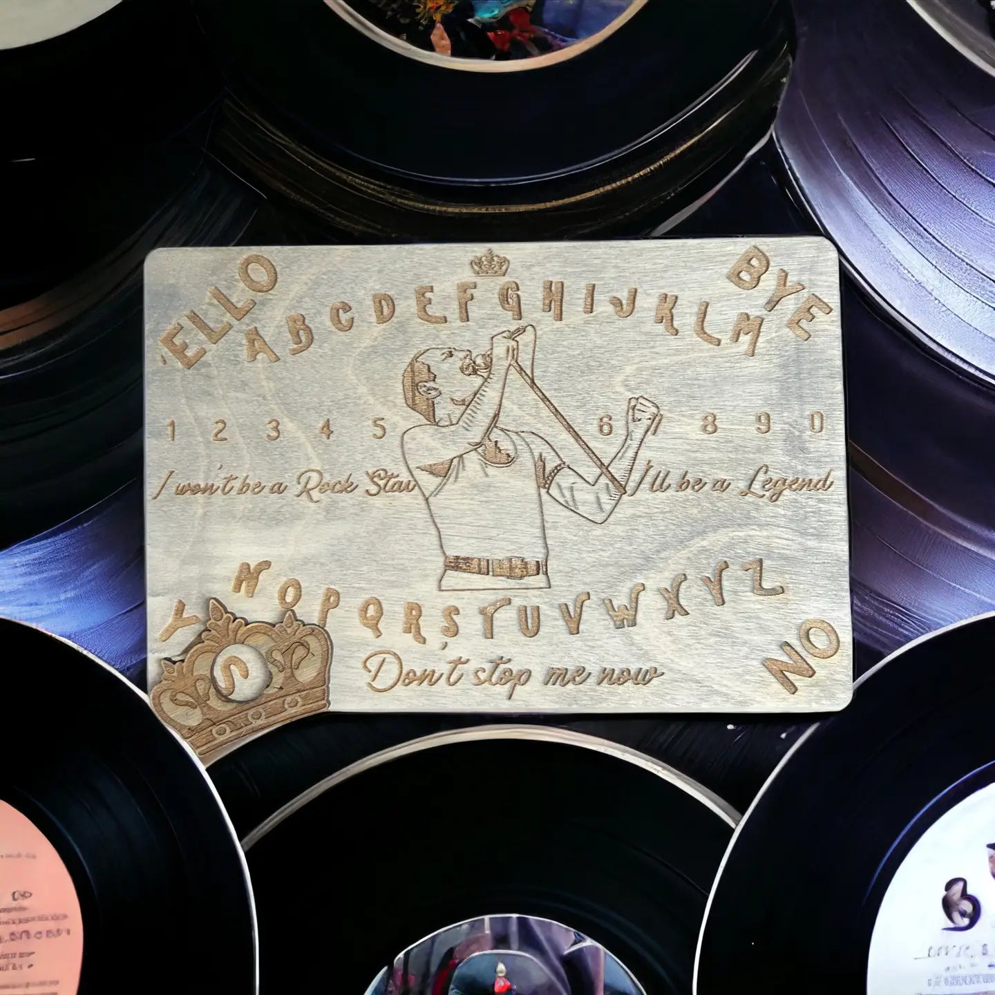 Handmade Freddie Mercury Ouija Board