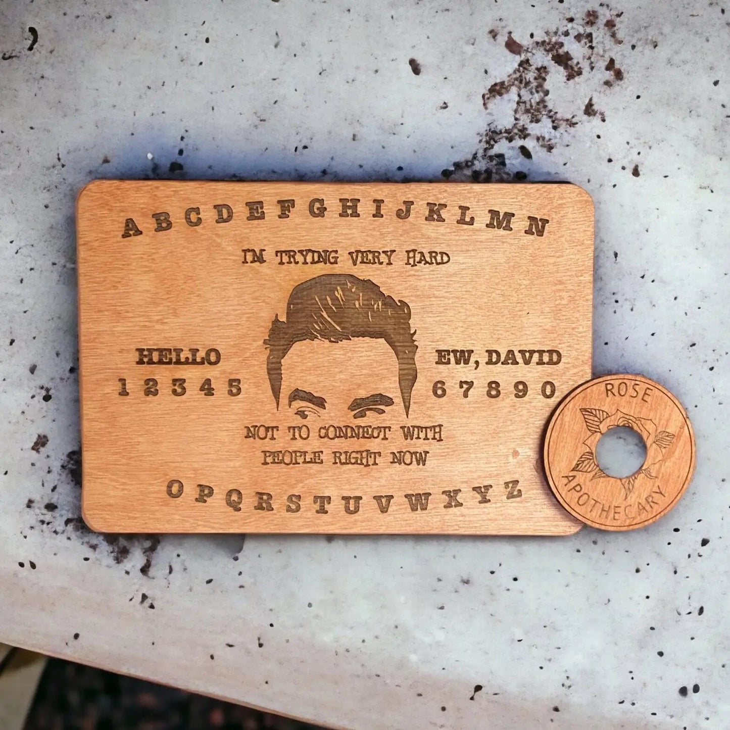 Schitt's Creek Ouija Board: Artwork & Quotes