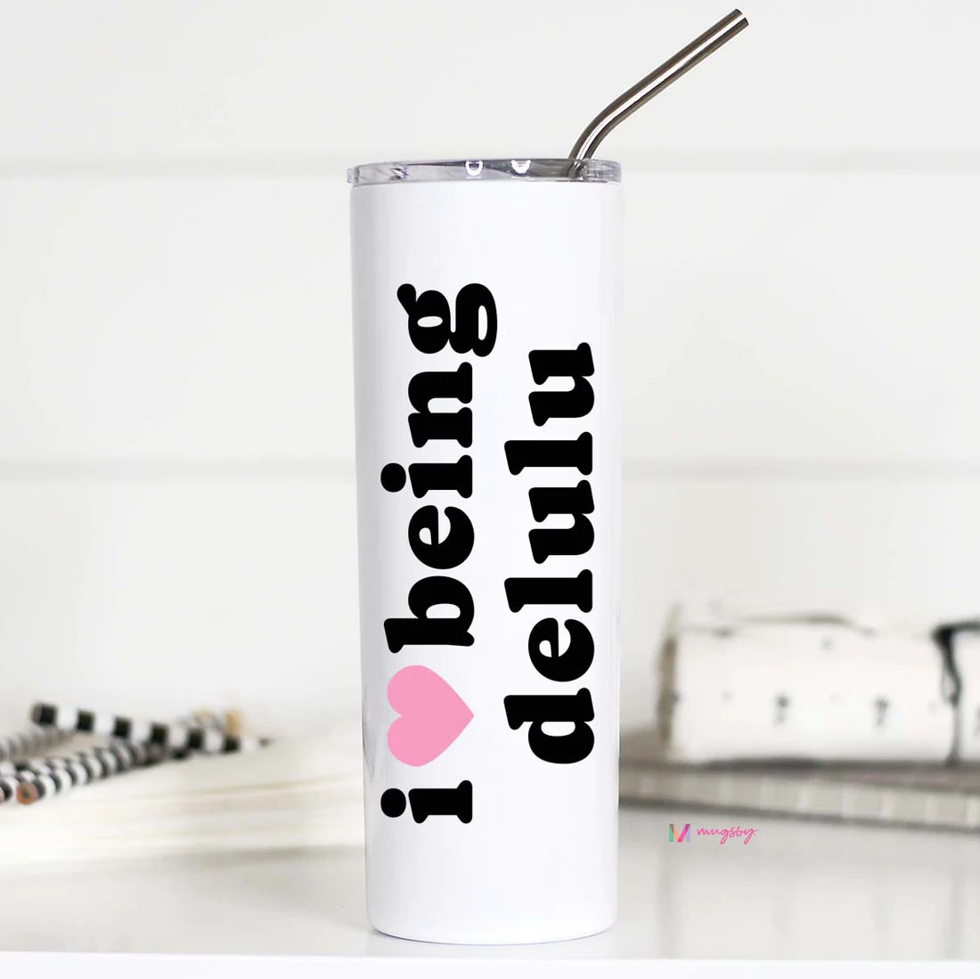 I Love Being Delulu 20oz Stainless Steel Tall Travel Cup