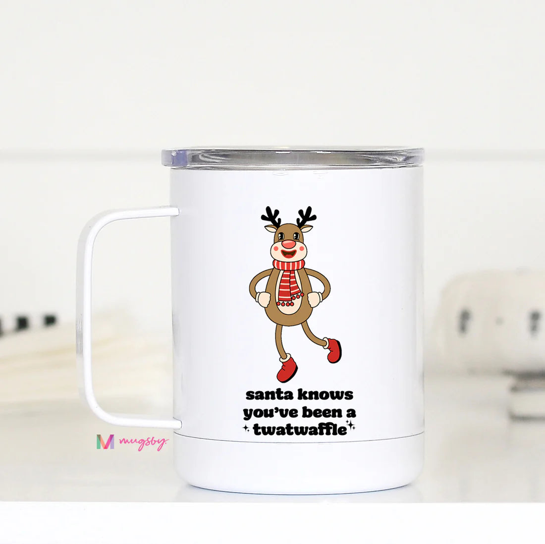 Santa Knows you've Been a Twatwaffle Travel Cup