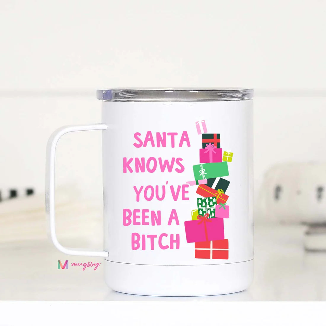 Santa Knows Christmas Travel Cup