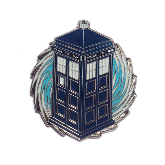 Glowing Doctor Who Tardis Enamel Pin