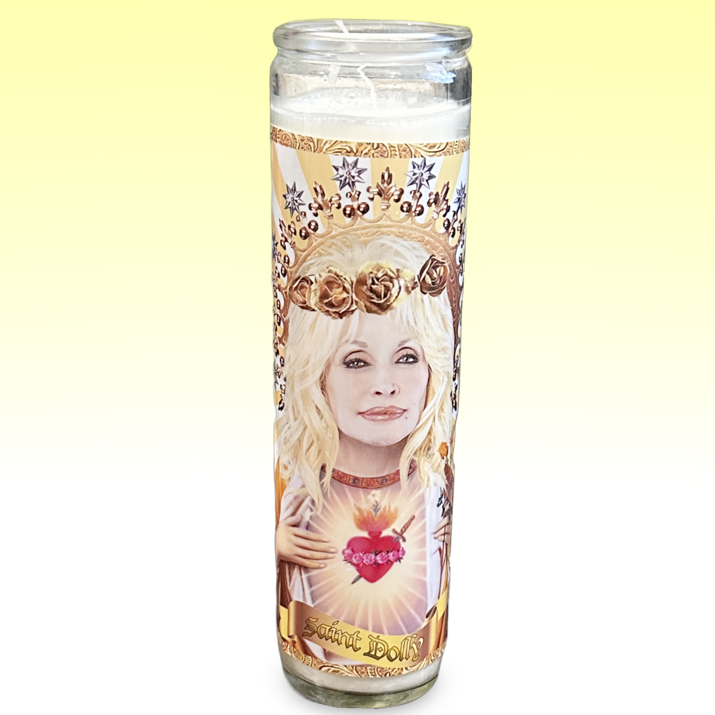 Gold Dolly Parton Saints Candle