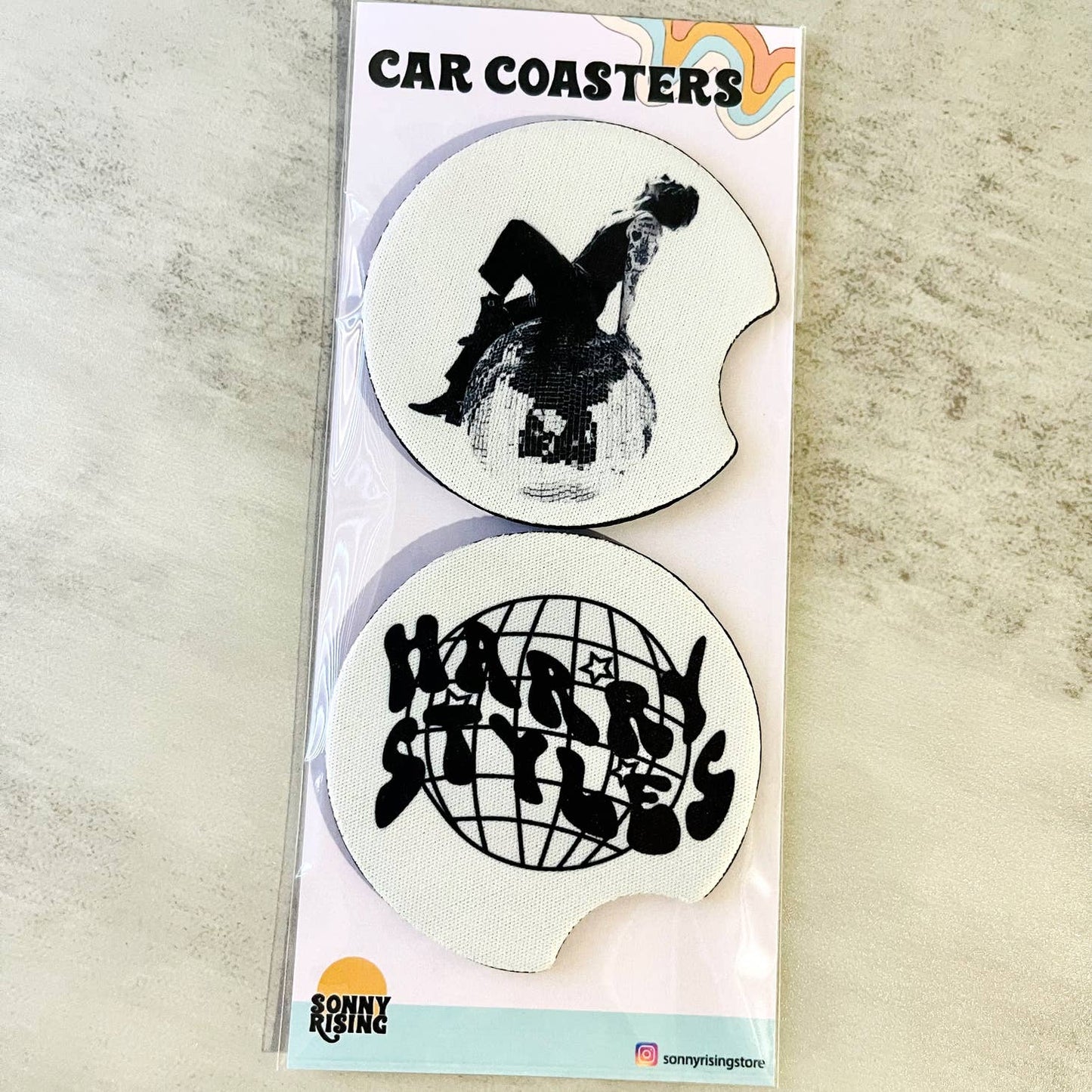 Harry Disco Ball Design Car Coasters