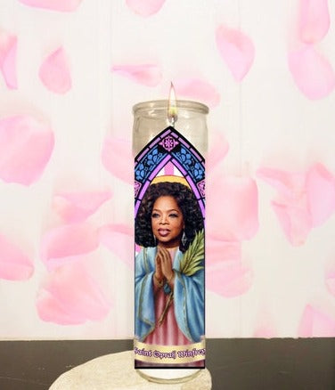 Oprah Parody Illustration Saint Candle