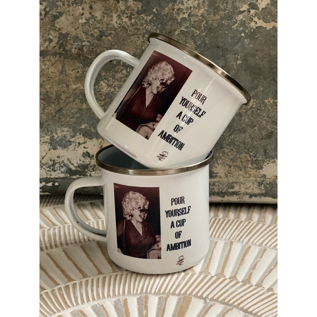 "Dolly Cup of Ambition" Metal Coffee Mug