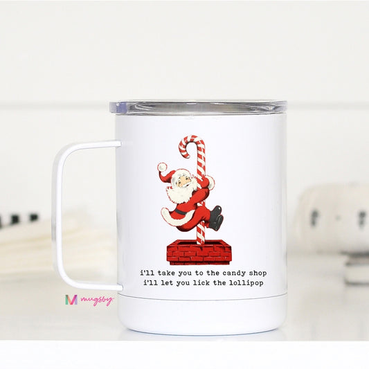 Candy Shop Santa Christmas Travel Cup