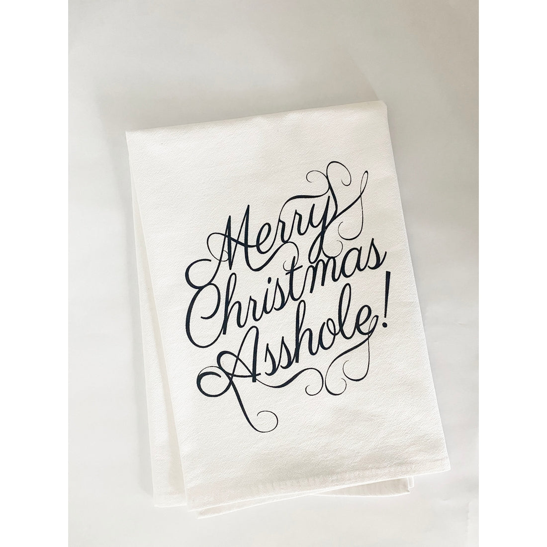 Merry Christmas Assholes Kitchen Towel