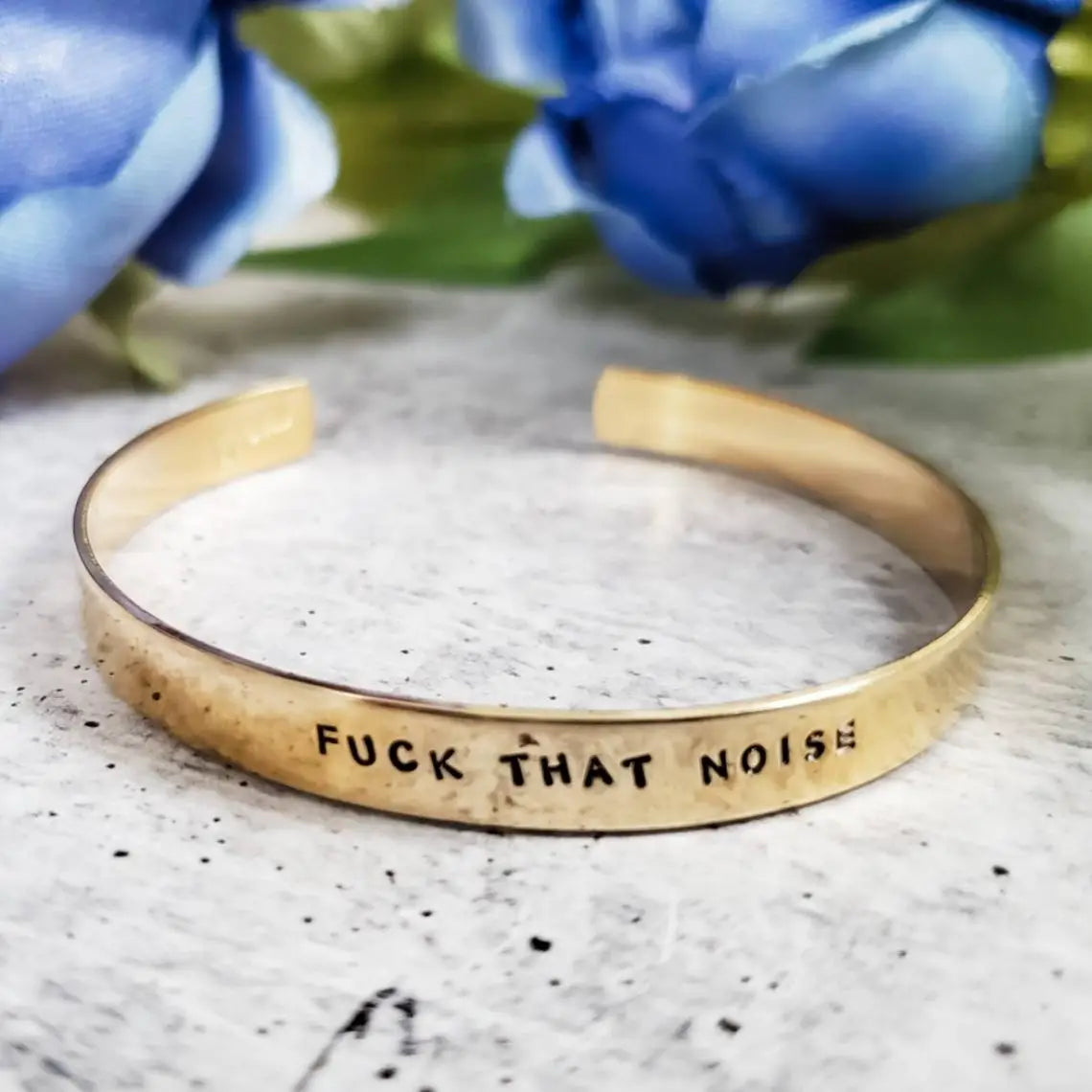 FUCK THAT NOISE Adjustable Stacking Cuff Bracelet