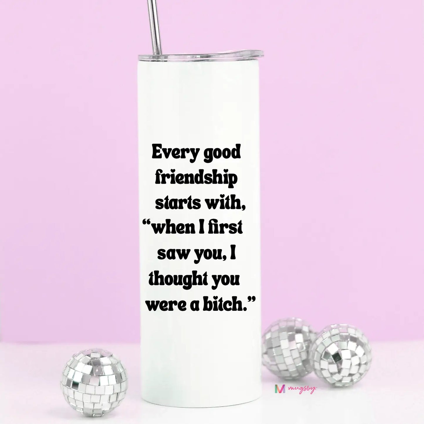 Every Good Friendship Funny Stainless Steel Tall Travel Cup