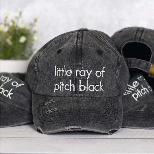 Little Ray of Pitch Black Baseball Cap