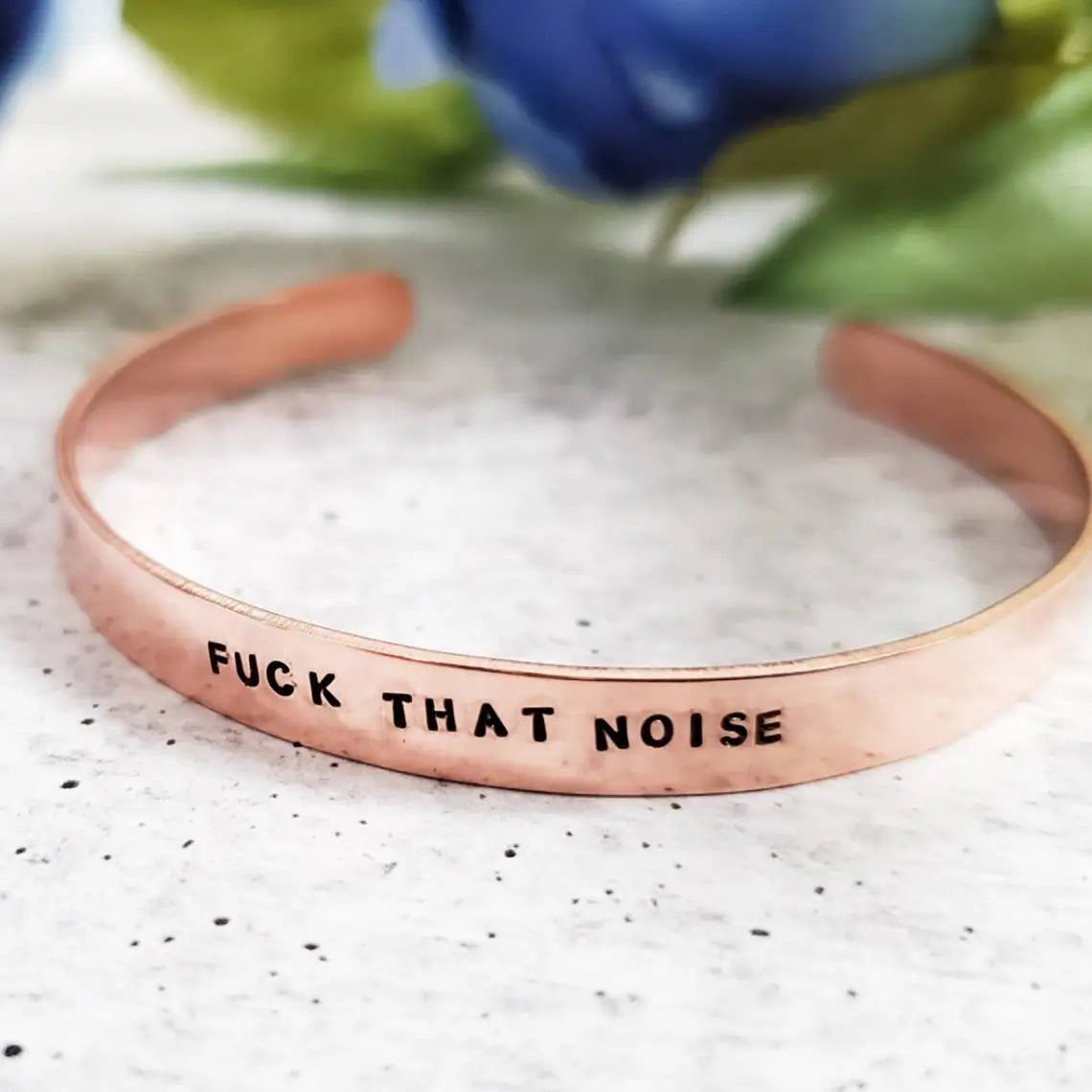 FUCK THAT NOISE Adjustable Stacking Cuff Bracelet