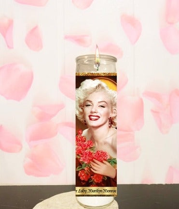 Marilyn Monroe Parody Illustration Saint Candle