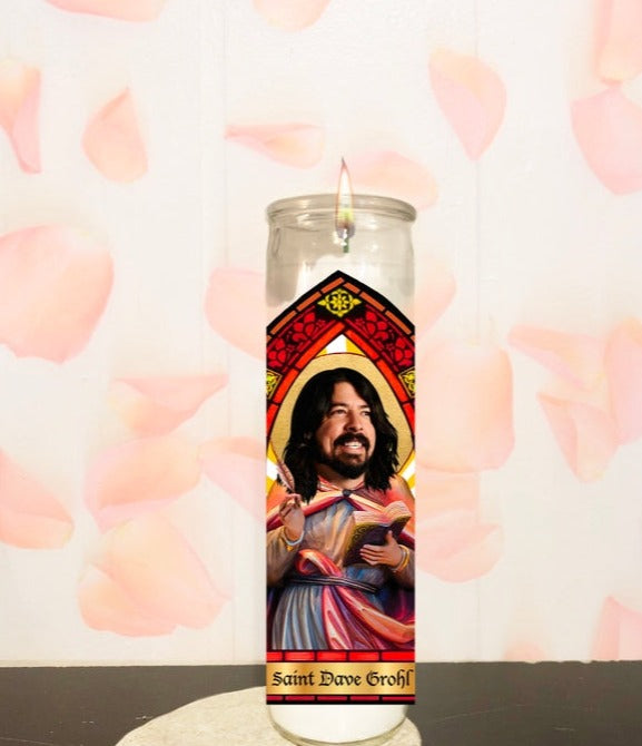Dave Grohl Parody Illustration Saint Candle