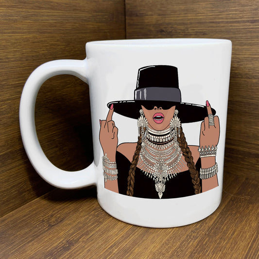 Beyonce Custom Illustration Coffee Mug