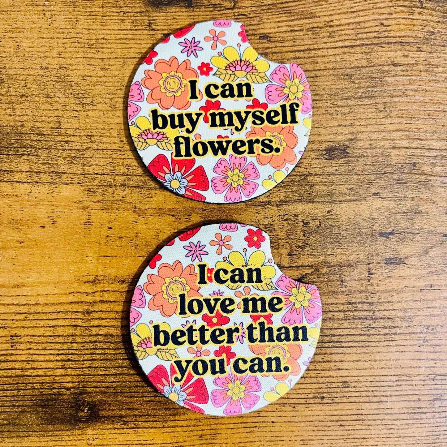 Miley "I Can Buy Myself Flowers" 2 Car Coasters