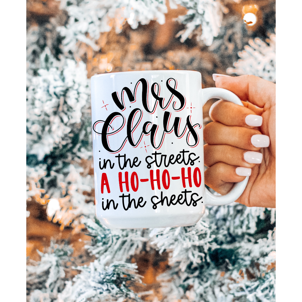 Mrs. Claus in the Streets Christmas Mug