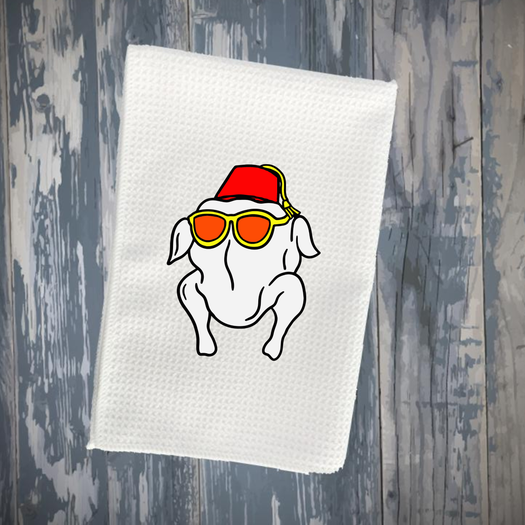 Dancing Turkey Tea Towel