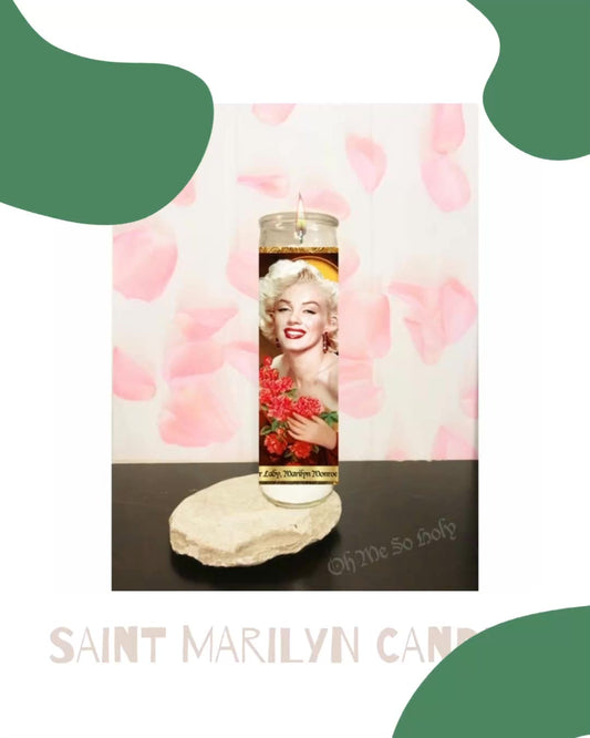 Marilyn Monroe Parody Illustration Saint Candle
