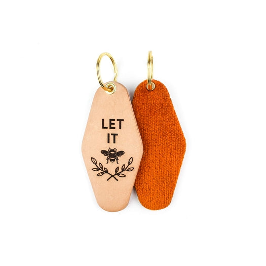 Let it Bee Leather & Velvet Keychain