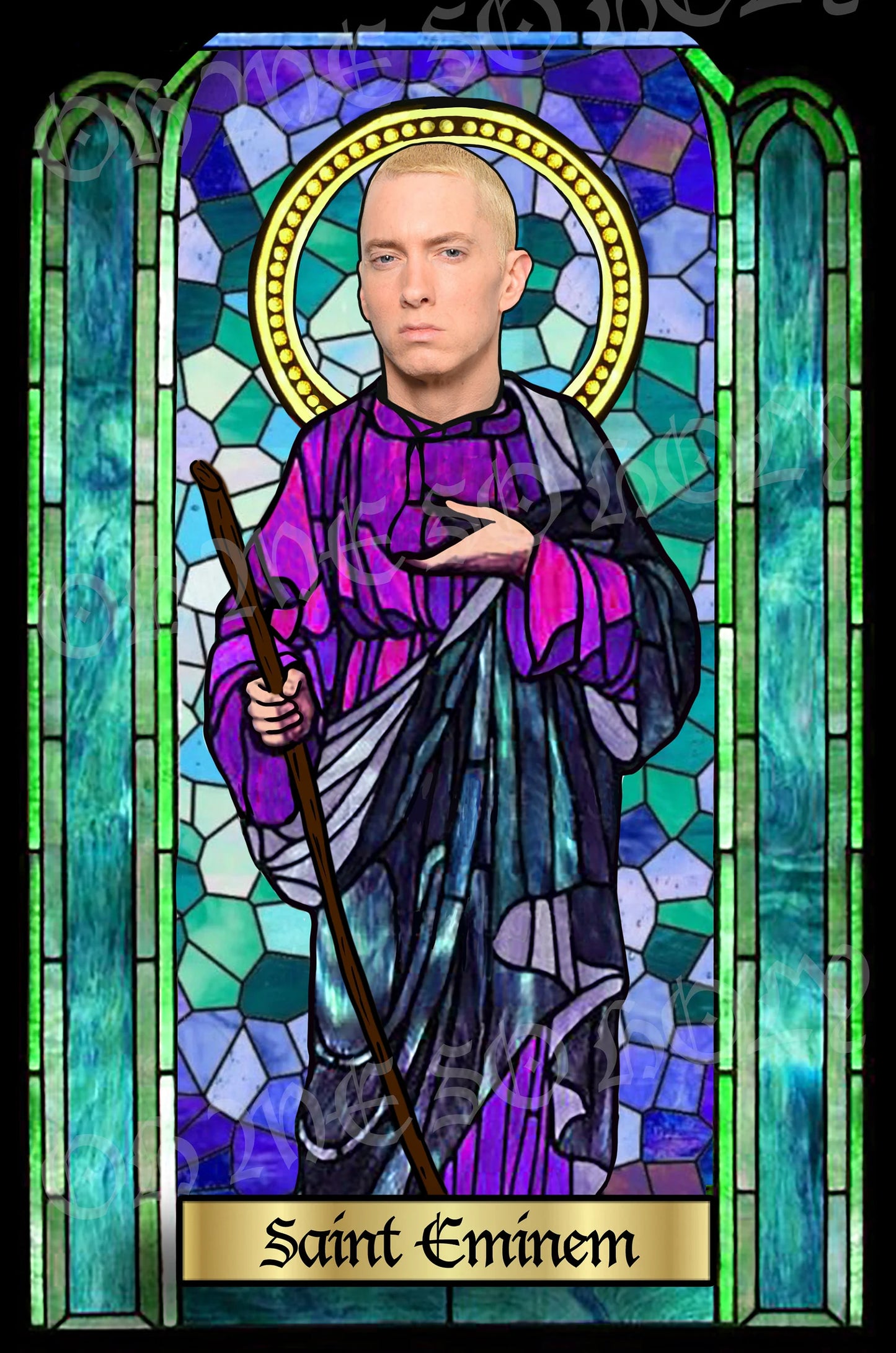 Eminem Parody Illustration Saint Candle